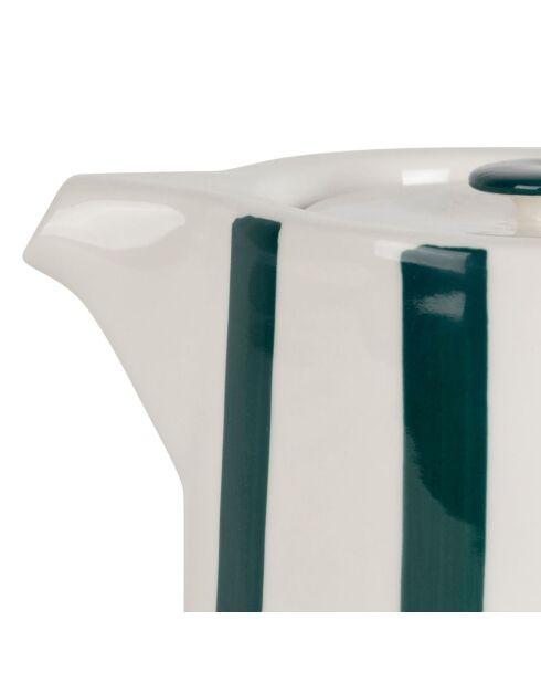 Alaria wit/smaragdgroene theepot - 1L