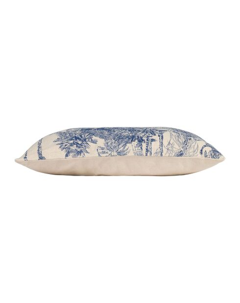 Housse de Coussin Mocoa indigo/écru - 50x30 cm