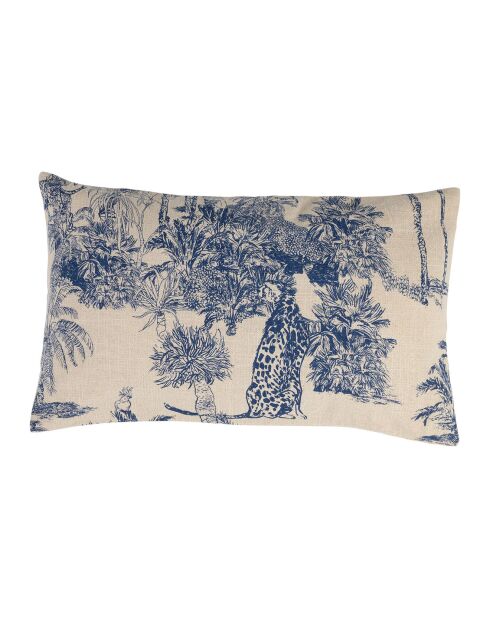 Housse de Coussin Mocoa indigo/écru - 50x30 cm