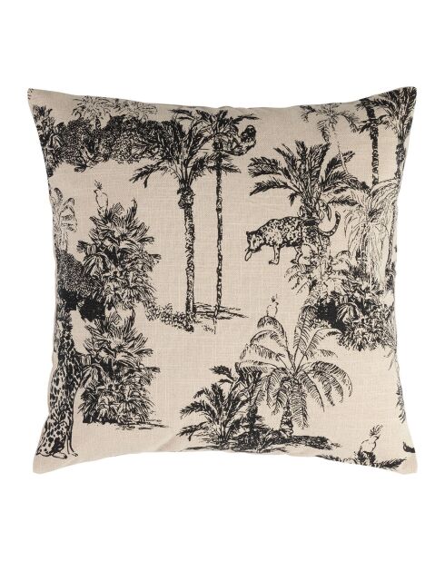 Funda de cojín Mocoa negro/crudo - 45x45 cm