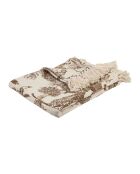 Plaid 100% Coton Mocoa camel/écru - 170x130 cm