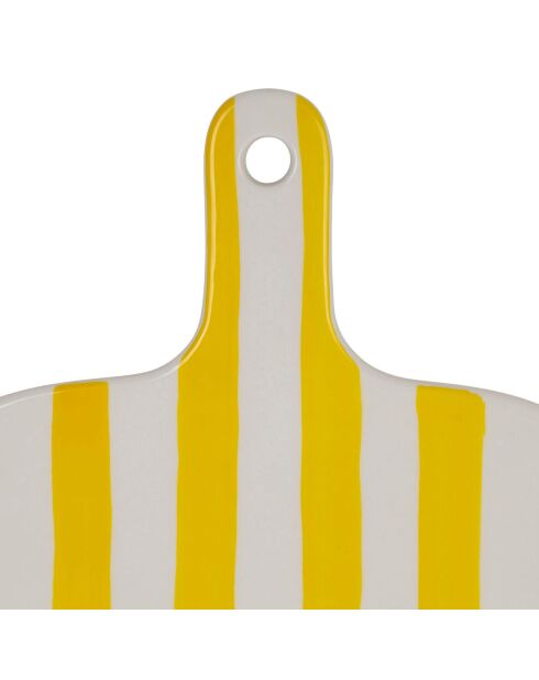 Planche à découper en Porcelaine Artist jaune/blanc - 28x18.5 cm