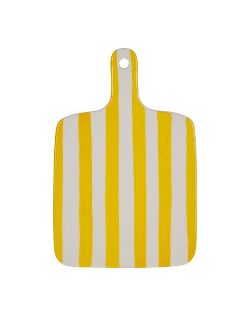 Planche à découper en Porcelaine Artist jaune/blanc - 28x18.5 cm