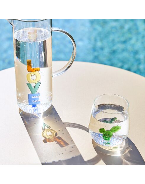 3 Gobelets Cactus Colorea verts - 40cl