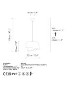 Suspension Stage blanche - 30 cm