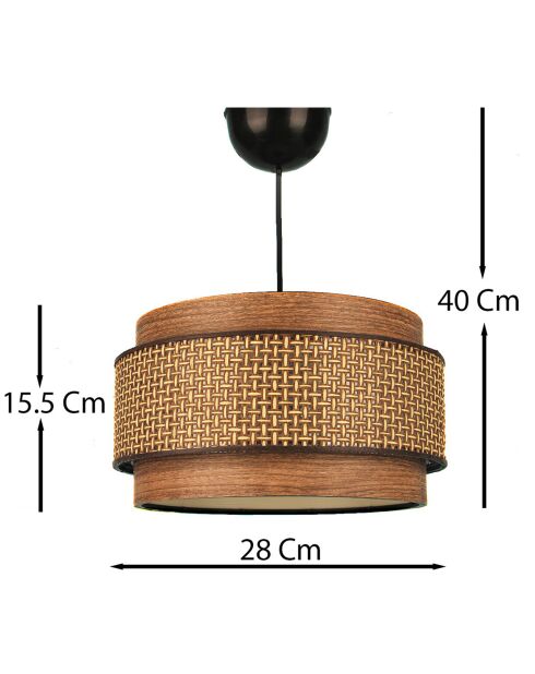 Suspension BK028 marron - 17.5 cm
