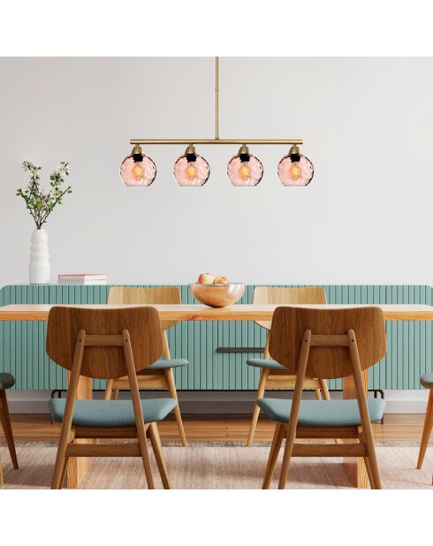 Lustre Benek doré - 80x15x80 cm