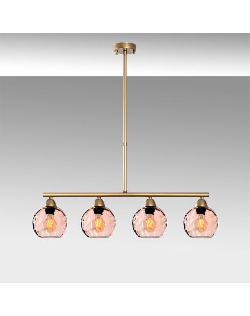 Lustre Benek doré - 80x15x80 cm