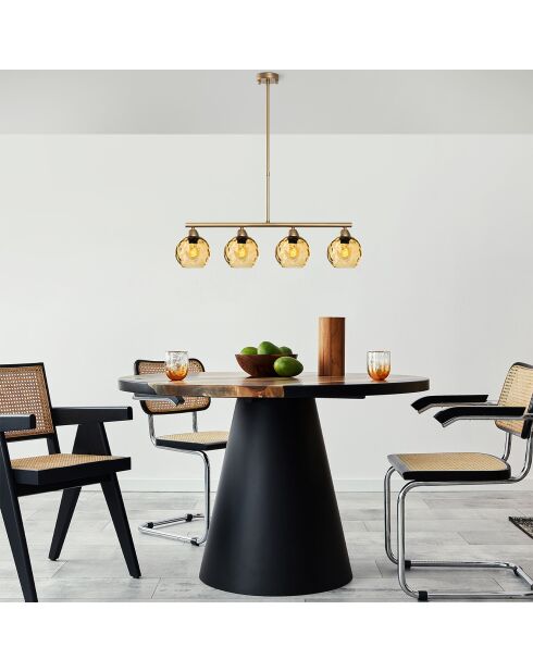 Lámpara dorada Benek - 80x15x80 cm