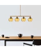 Lustre Benek doré - 80x15x80 cm