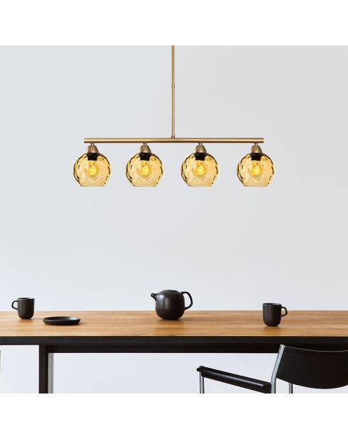 Lustre Benek doré - 80x15x80 cm