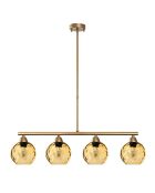 Lustre Benek doré - 80x15x80 cm