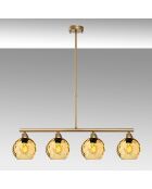 Lustre Benek doré - 80x15x80 cm