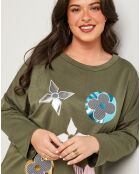Pull Rose kaki
