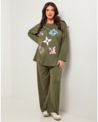 Pull Rose kaki