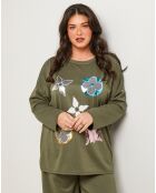 Pull Rose kaki