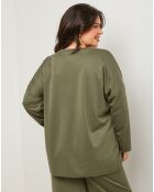 Pull Rose kaki