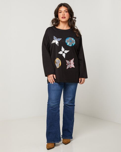 Pull Rose noir