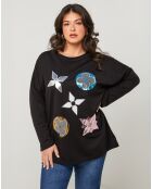Pull Rose noir