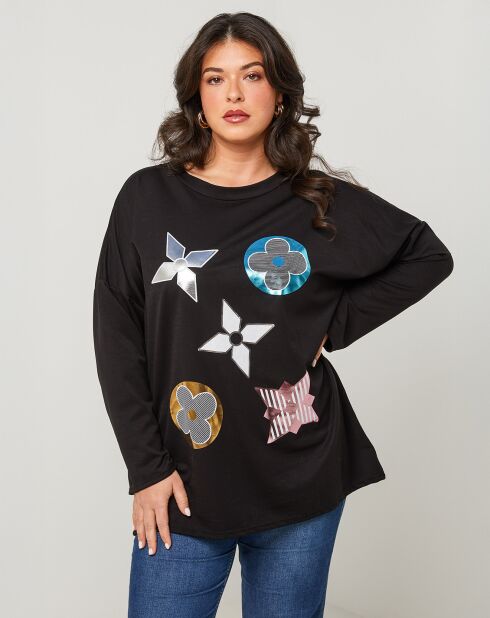 Pull Rose noir