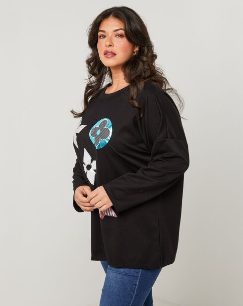 Pull Rose noir