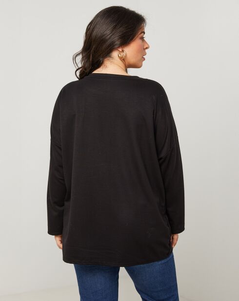Pull Rose noir