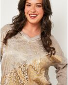 Top Agathe taupe