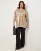 Top Agathe taupe