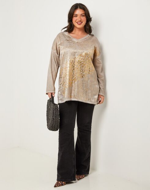 Top Agathe taupe