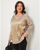 Top Agathe taupe