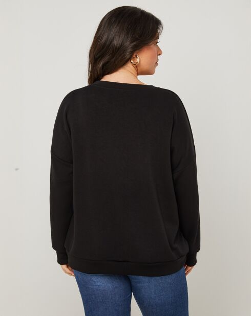 Schwarzer Mia Pullover
