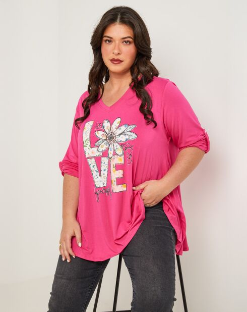 Fuchsiafarbenes Top Julia