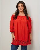 Top Capucine rouge