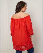 Top Capucine rouge