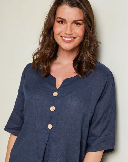 Top azul marino Camille