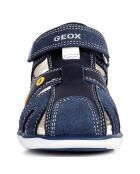 Sandales en Cuir Delhi bleu marine