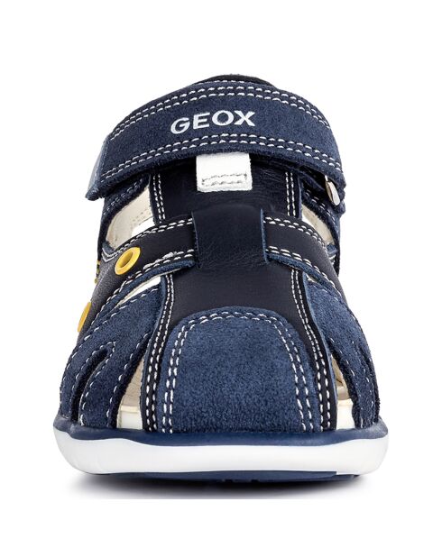 Sandales en Cuir Delhi bleu marine