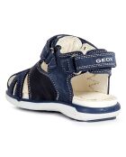Sandales en Cuir Delhi bleu marine
