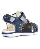 Sandales en Cuir Delhi bleu marine