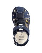 Sandales en Cuir Delhi bleu marine