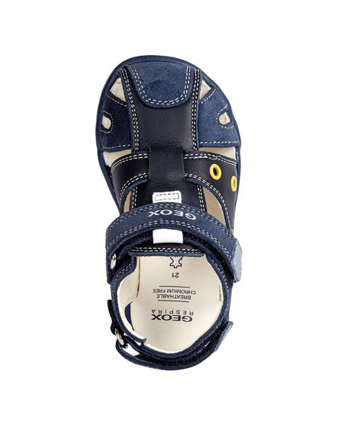 Sandales en Cuir Delhi bleu marine