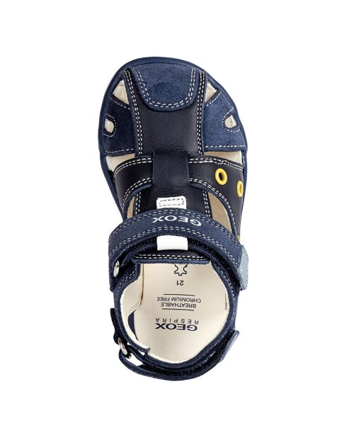 Sandales en Cuir Delhi bleu marine