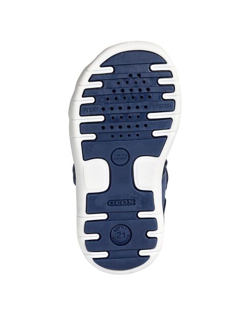 Sandales en Cuir Delhi bleu marine
