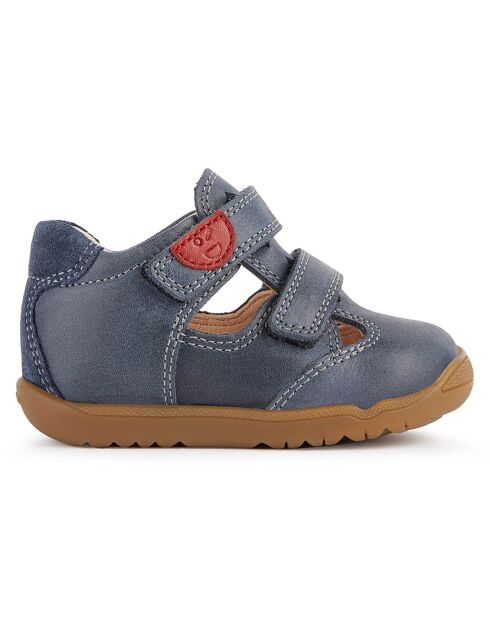 Sandales en Cuir Macchia bleu marine