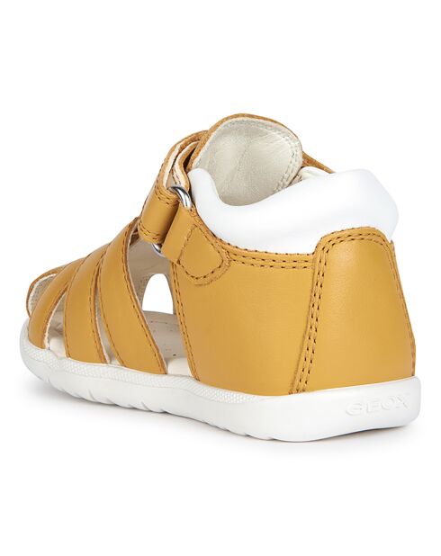 Sandales en Cuir Macchia ocre jaune