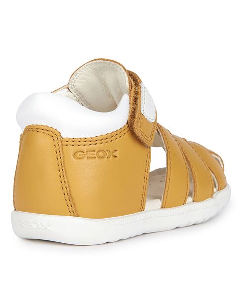 Sandales en Cuir Macchia ocre jaune
