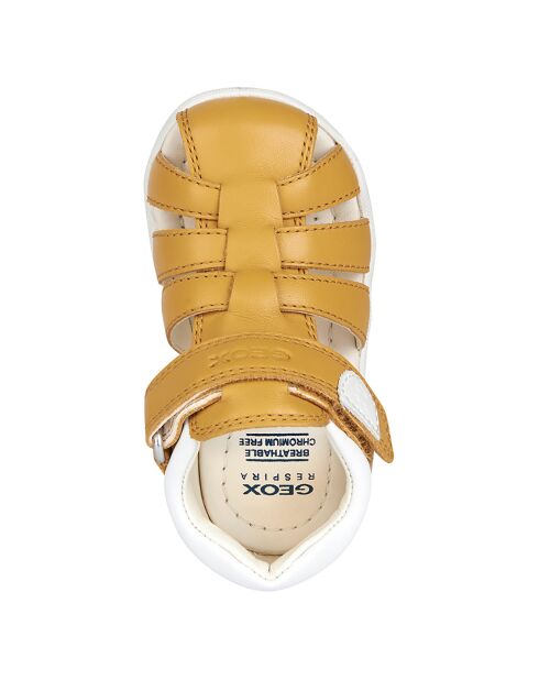 Sandales en Cuir Macchia ocre jaune