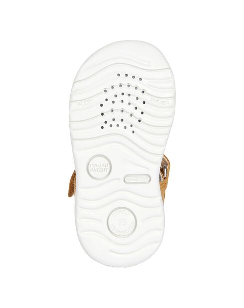 Sandales en Cuir Macchia ocre jaune