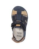 Sandales en Cuir Delhi marine/ocre