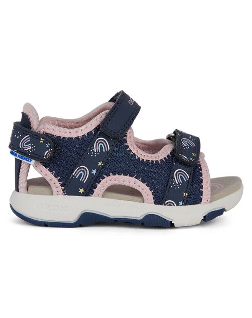 Sandales Multy marine/rose clair